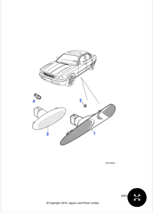 C2C28549 - Jaguar Direction indicator side lamp (Genuine & New)
