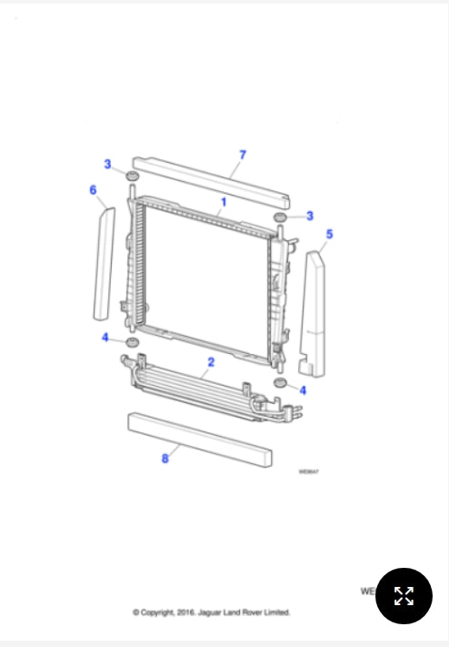 C2S33681 - Jaguar Oil cooler (Genuine & New)