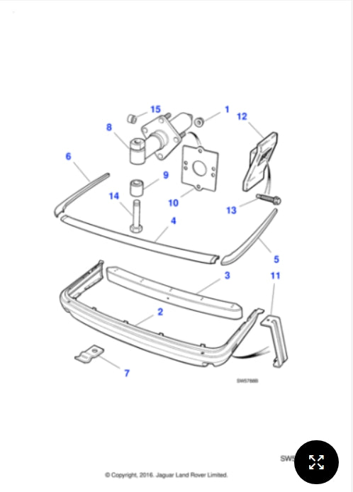 BEC19956 - Jaguar Bumper blade (Genuine & New)