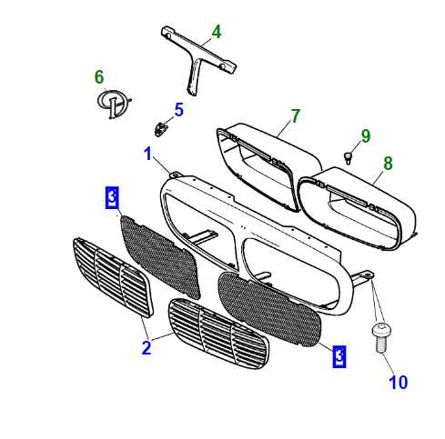 C2C11804 Jaguar XJ (X350) Right Hand Radiator Grille Mesh Chrome (Genuine & New)