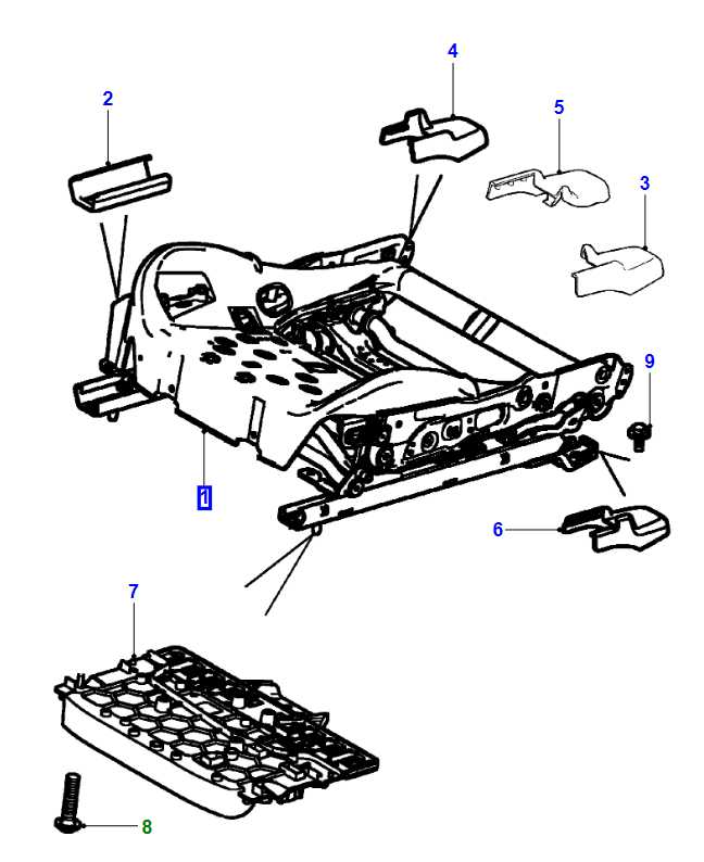 C2C21109 Jaguar S-Type Front Right Hand Seat Slider (Genuine & New)