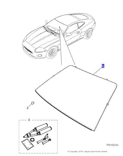 C2P16785 Jaguar XK (X150) Front Windscreen Less Heated (Genuine & New)