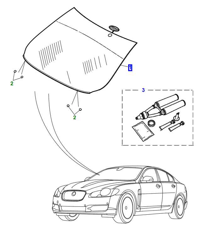 C2Z17814 Jaguar XF (X250) Front Windscreen Non Heated (Genuine & New)