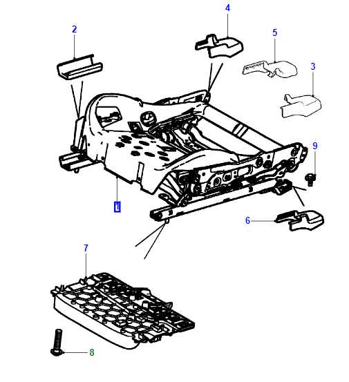 XR816374 Jaguar S-Type Front Right Hand Seat Slide with Memory (Genuine & New)