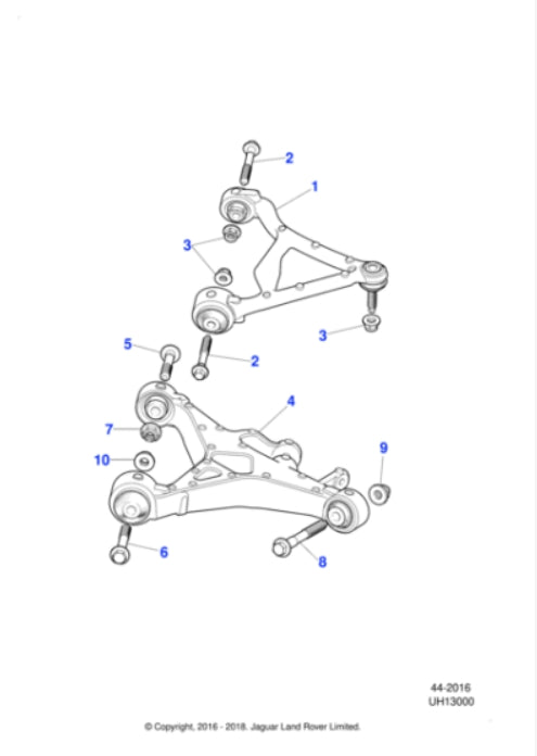 C2C10437 - Jaguar S-Type Wishbone arm - LH rear - lower (Genuine & New)