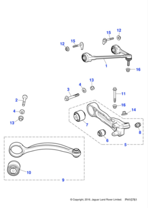C2P7942 - Jaguar XF/XK Wishbone bush (Genuine & New)