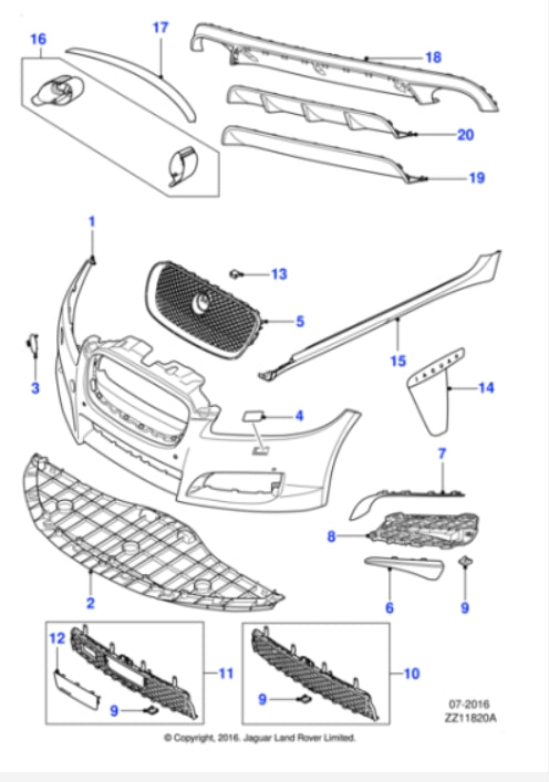 C2Z16216XXX FRT BUMPER COVER> SPORT AEROKIT (Genuine & New)