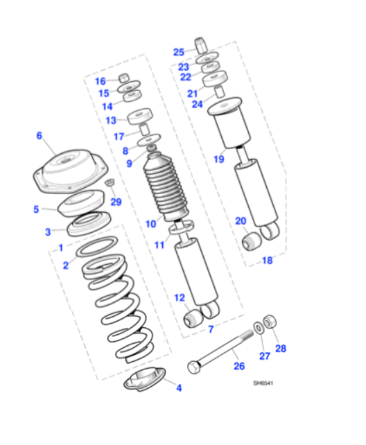 MNC3540AA Jaguar XJ Shock absorber Comfort Rear (Genuine & New)