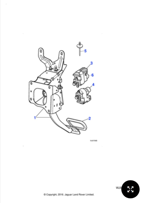 C2S41448 - Jaguar Brake pedal (Genuine & New)
