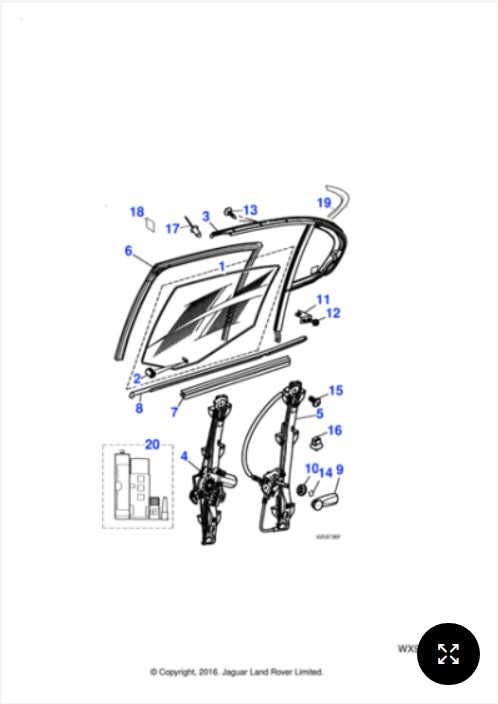 C2S44895 - Jaguar Window regulator and motor(Genuine & New)
