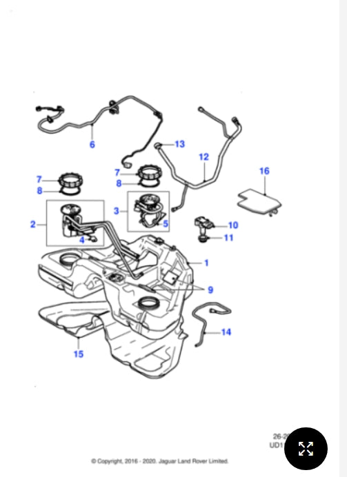 C2C24166 - Jaguar Fuel pump (Genuine & New)