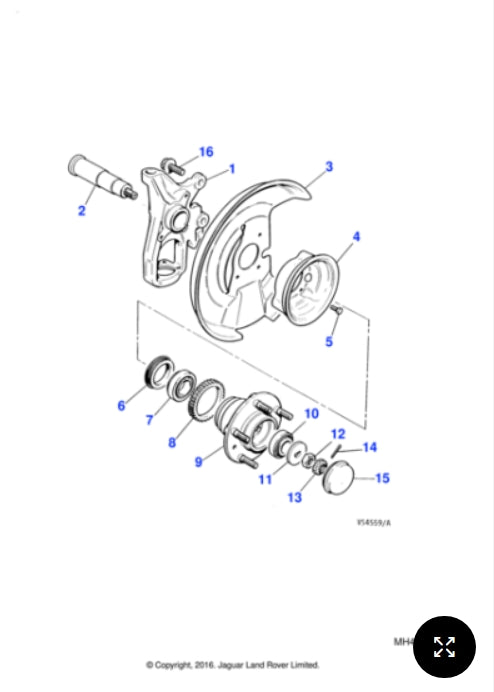 CAC9834 - Jaguar Hub (Genuine & New)