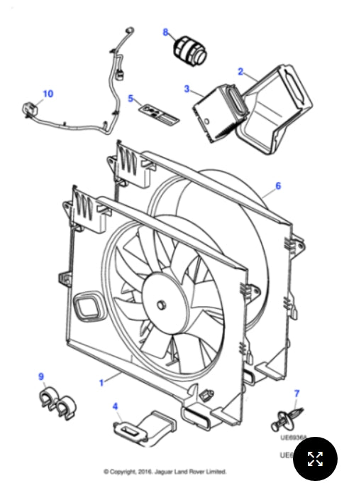 XR86419 - Jaguar Control switch (Genuine & New)