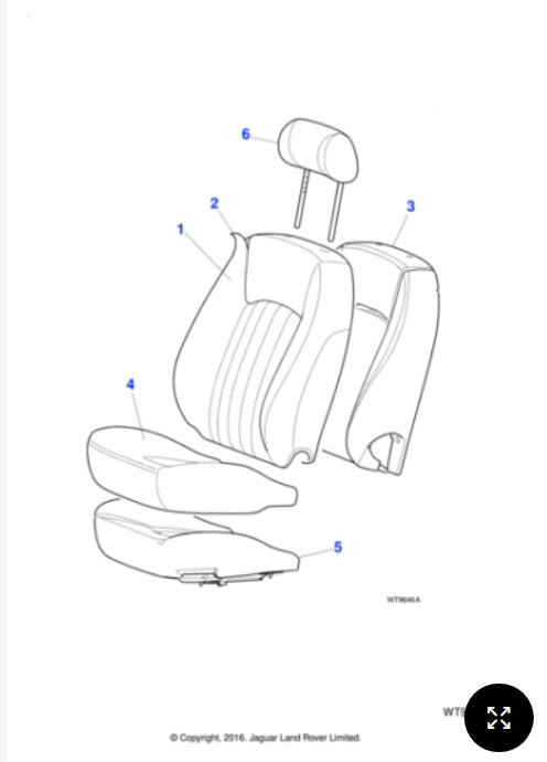 C2S21252ADX - Jaguar Headrest (Genuine & New)