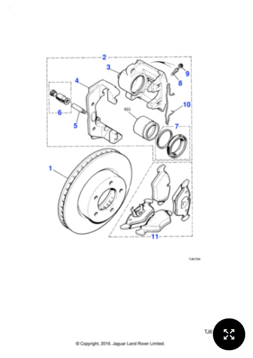 C2C41249 - Jaguar Brake disc kit (Genuine & New)