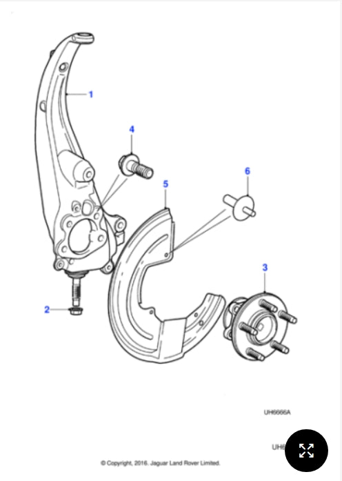 XR852808 - Jaguar Vertical link (Genuine & New)