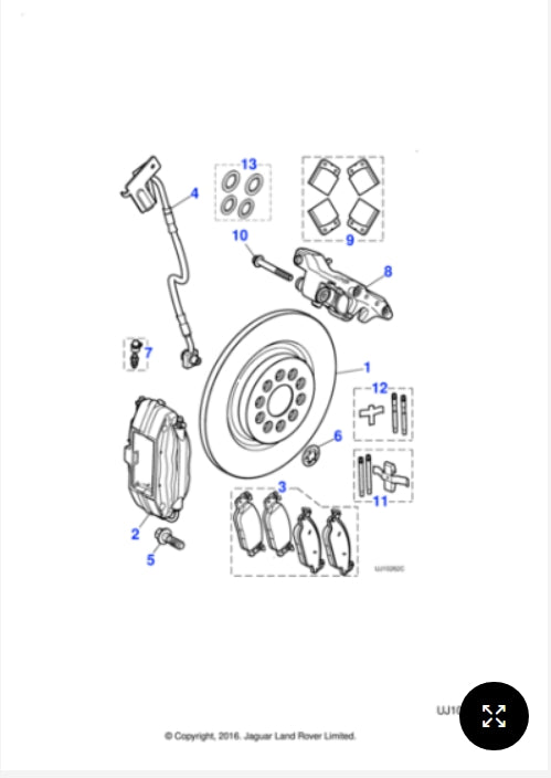 C2C8356 - Jaguar Brake disc kit (Genuine & New)