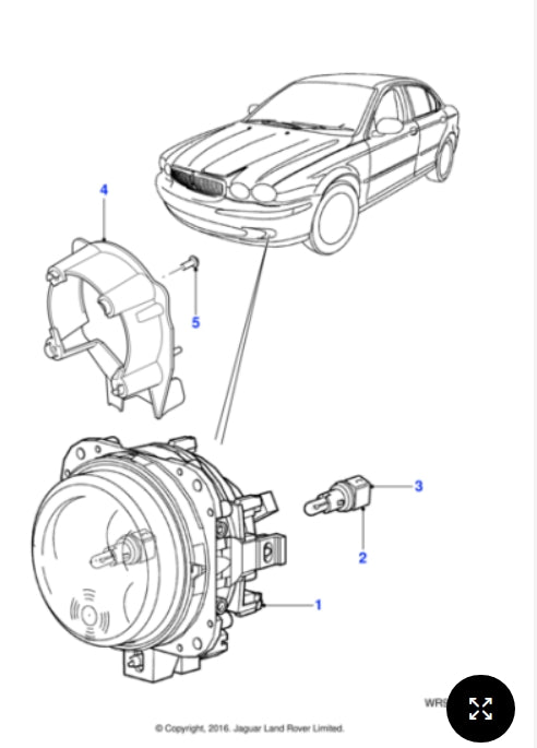 C2S49285 - Jaguar Fog lamp (Genuine & New)