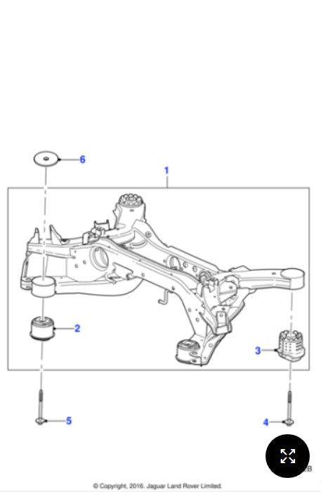 C2C16672 - Jaguar Mounting frame bush (Genuine & New)