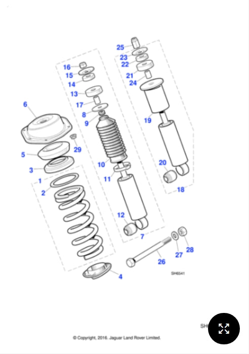 MNC3540CA - Jaguar XJ  Suspension damper (Genuine & New)