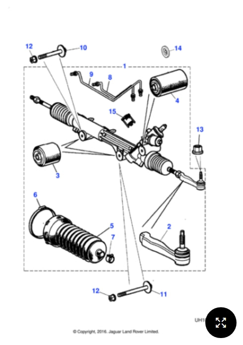 XR830017 - Jaguar Transducer steering rack(Genuine & New)