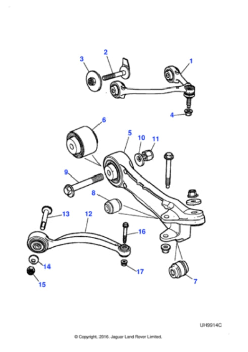 C2C36795 - Jaguar S-Type/XJ/XK/XF Wishbone arm (Genuine & New)