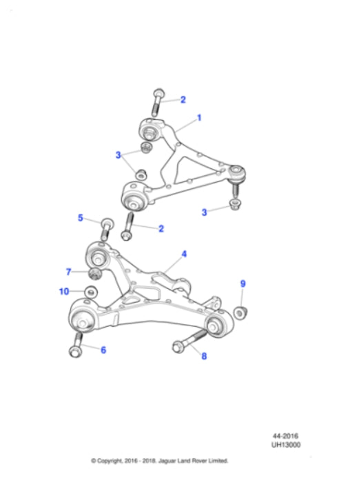 XR88759 - Jaguar S-Type  Wishbone arm -  RH rear - lower