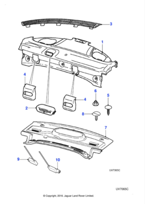 C2C40233 - Jaguar S-Type/XJ Sunblind motor kit (Genuine & New)
