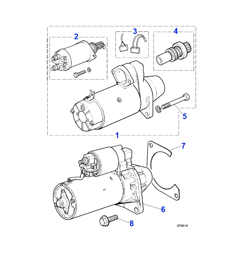 DBC2937E - Jaguar XJ6/XJ12/XJS COUPE/XJ Starter motor (Genuine & New)