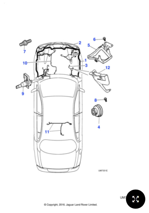 XR851675 - Jaguar S-Type Harness Engine Compartment (Genuine & New)