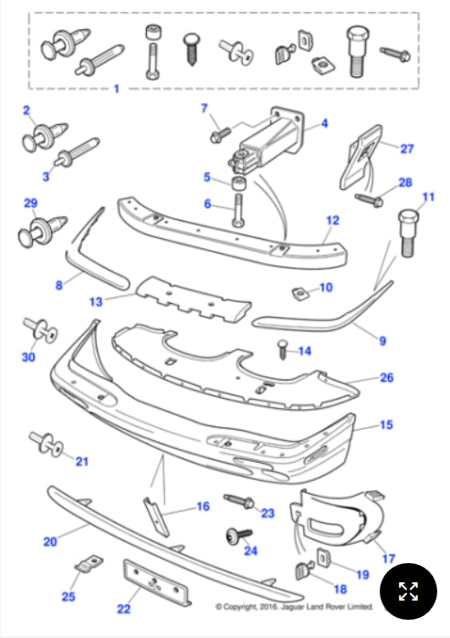 HNC6460AB - Jaguar Bumper beam (Genuine & New)