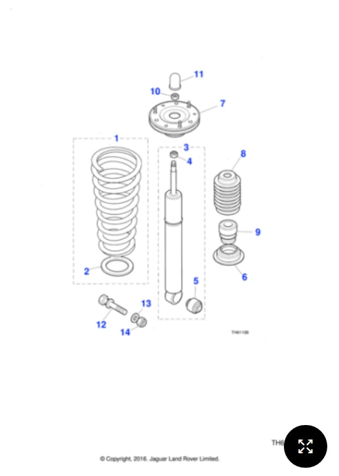 MJA2153AB - Jaguar Damper bush (Genuine & New)