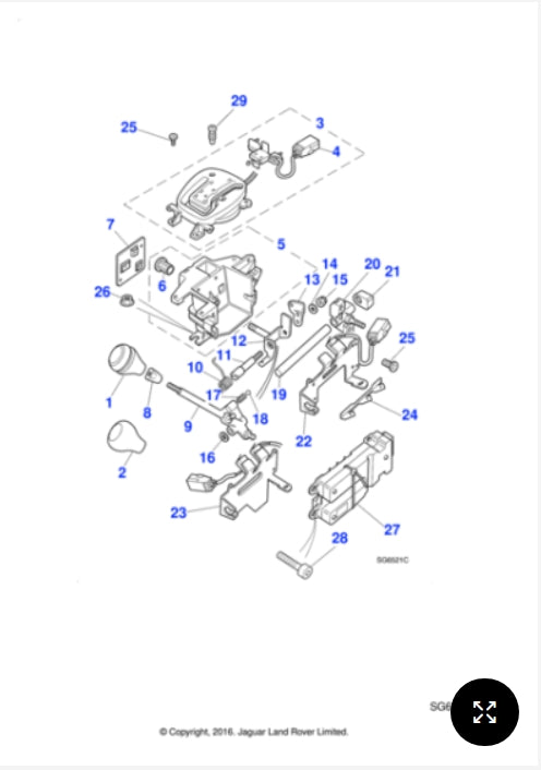 MNA4957BA - Jaguar Gear change knob (Genuine & New)