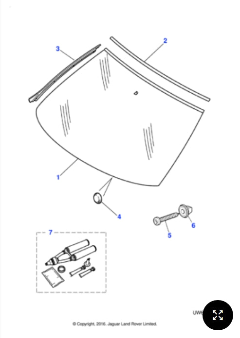XR827539 - Jaguar Windscreen glass (Genuine & New)