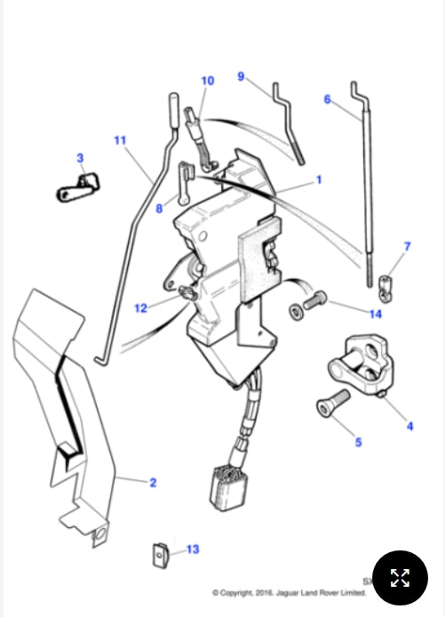 GNA2550AJ - Jaguar Door latch (Genuine & New)