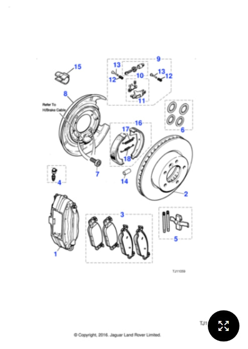 MXD2750AA - Jaguar Brake pad kit (Genuine & New)