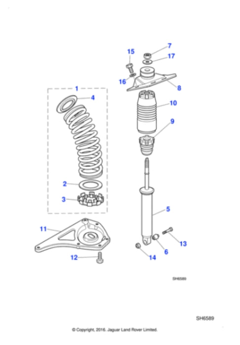MND2140AD - Jaguar XJ  Suspension damper (Genuine & New)