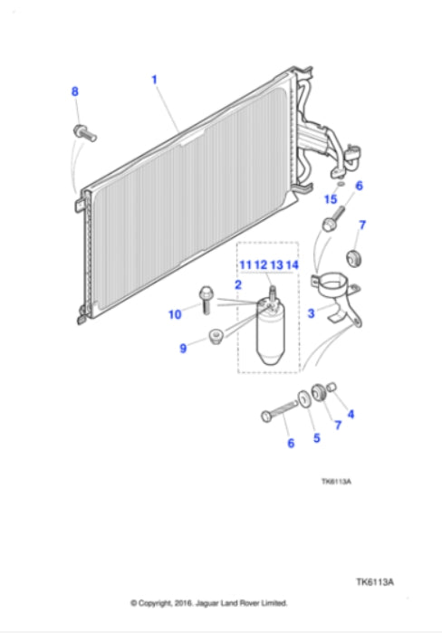MJD7390AE - Jaguar XK8 Condenser (Genuine & New)
