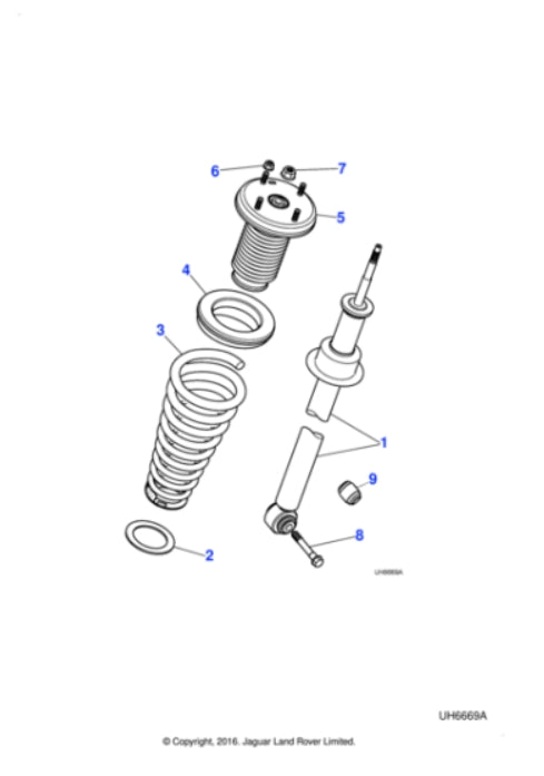 XR811180 - Jaguar S-Type Shock absorber (Genuine & New)