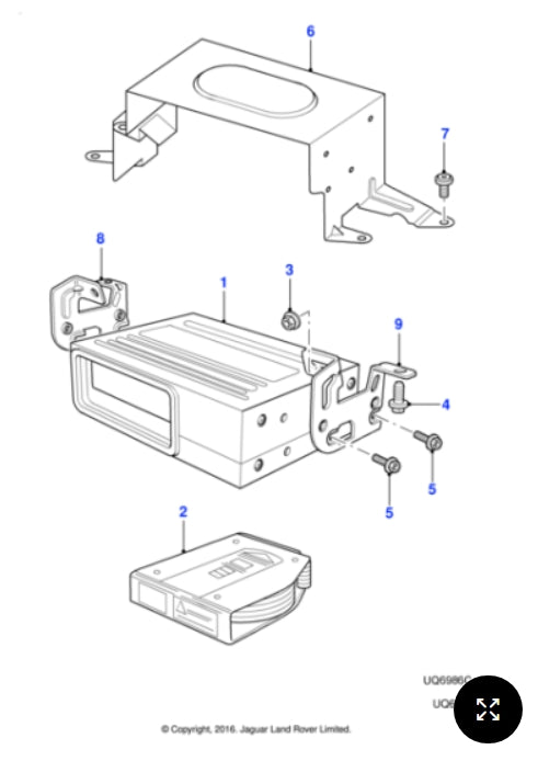 C2C38055 - Jaguar S-Type/XJ/X-Type Compact disc autochanger (Genuine & New)