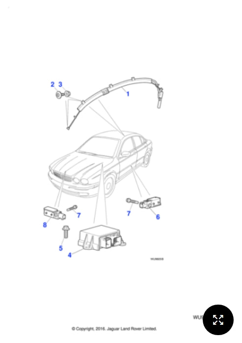 C2S17333 - Jaguar X-Type  Curtain airbag (Genuine & New)