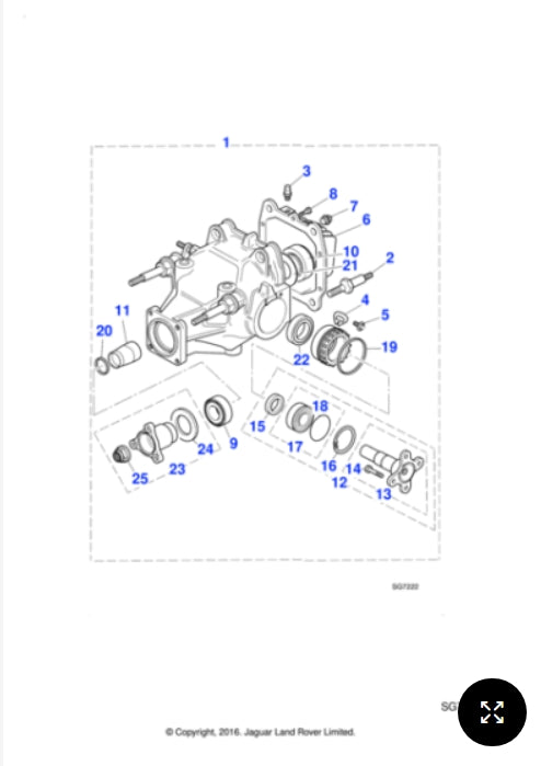 JLM20602 - Jaguar Companion flange kit (Genuine & New)