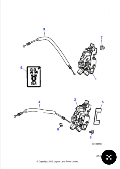 C2C30692 - Jaguar Door latch (Genuine & New)