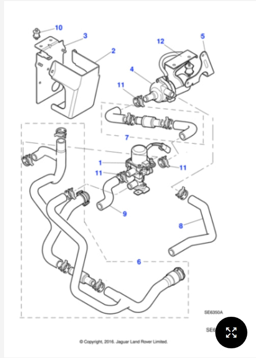 MNC6710AC - Jaguar Air conditioning water pump (Genuine & New)