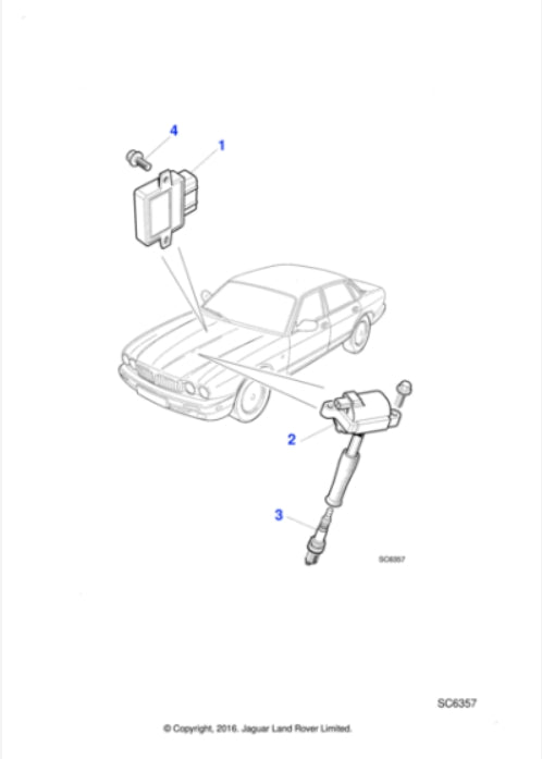 XR827823 - Jaguar On plug ignition coil (Genuine & New)