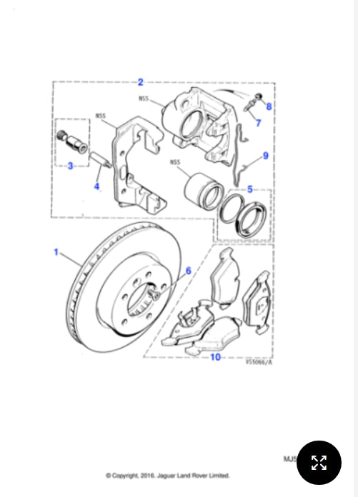 JLM20341 - Jaguar Brake disc kit (Genuine & New)