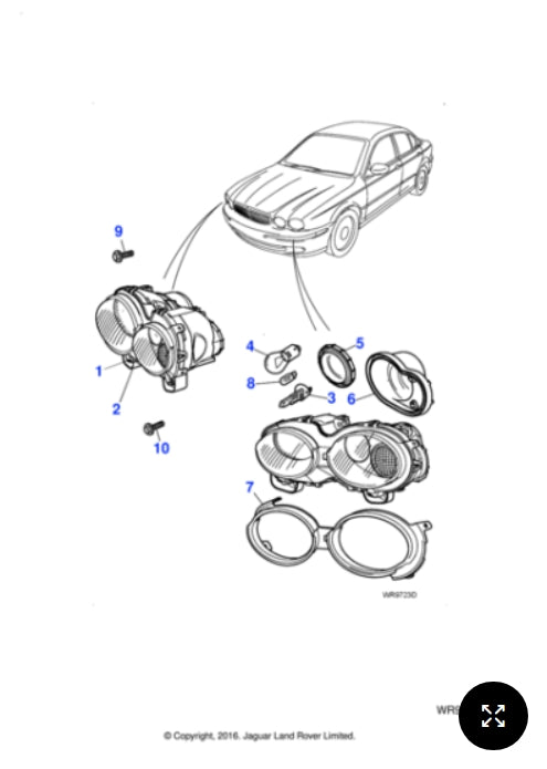 C2S36888 - Jaguar Headlamp (Genuine & New)