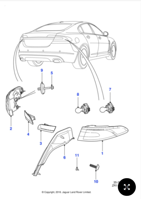 C2Z1729 - Jaguar Fog lamp (Genuine & New)