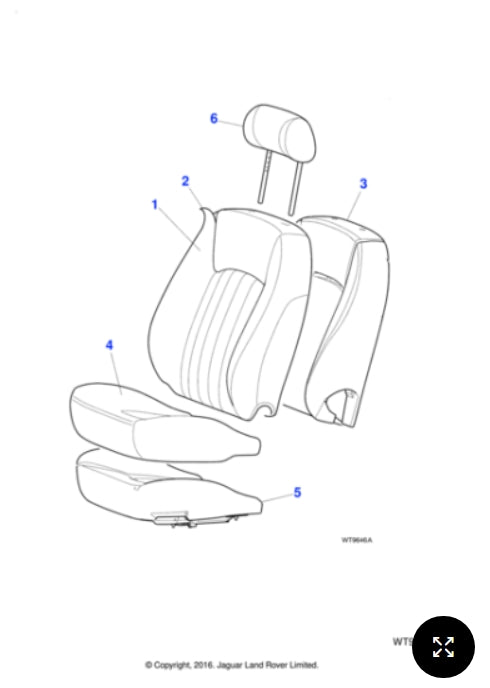 C2S12276ADX - Jaguar Headrest (Genuine & New)