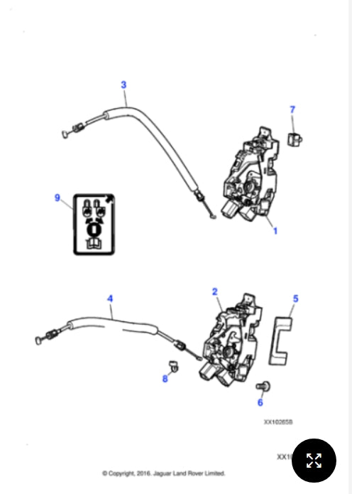 C2C18941 - Jaguar Door latch (Genuine & New)